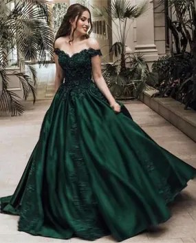 14315  eleganti abiti da sera lunghi da donna con scollo a V e spalle scoperte senza maniche con applicazioni principessa abito
