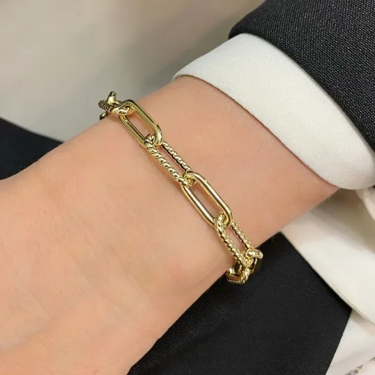 Bracciale in oro maglie ovali