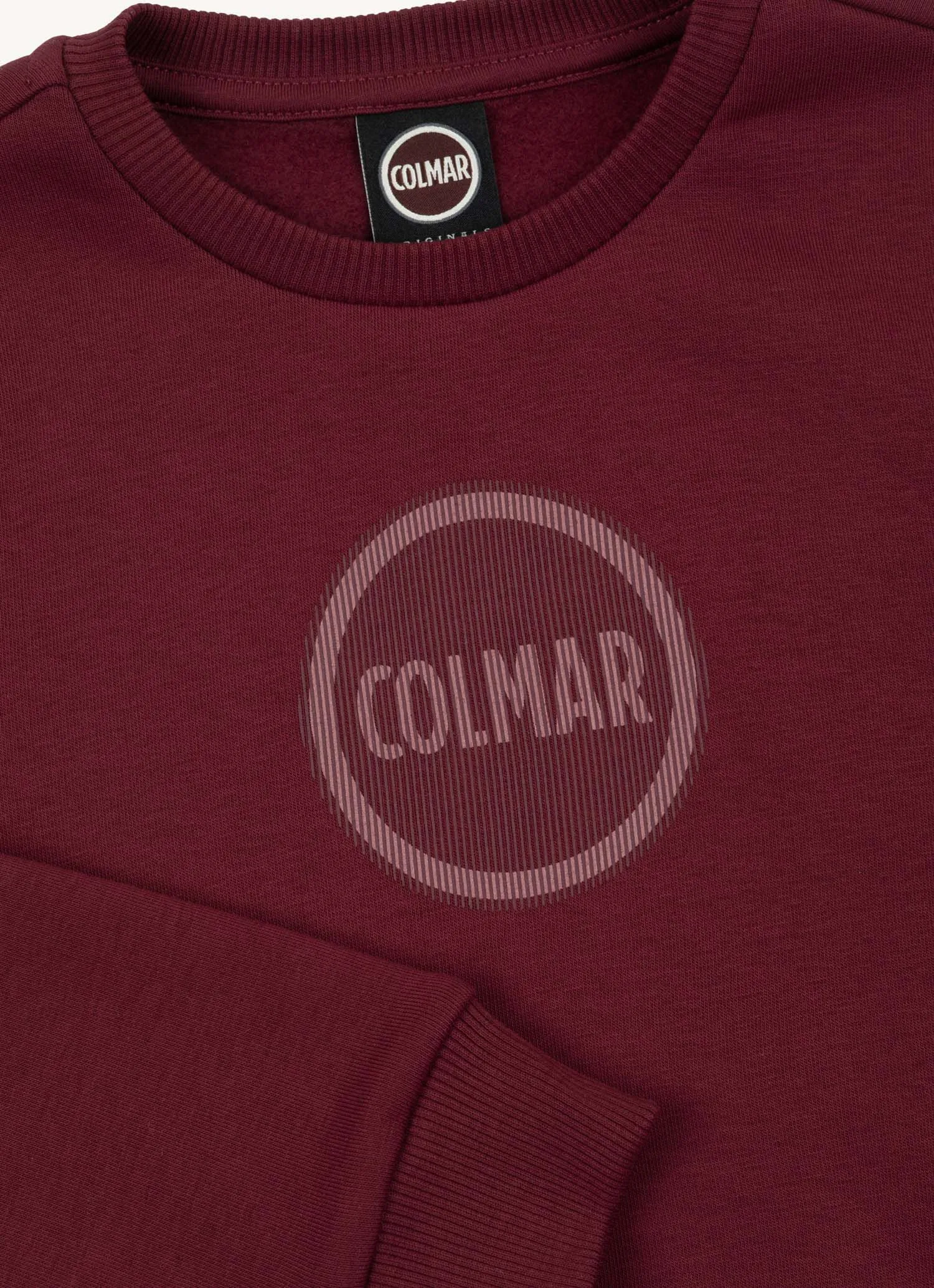 Crew-neck sweatshirt with maxi logo 3D effect
