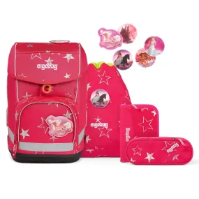 Ergobag Set di zaini scolastici Cubo 5 pz. incl. set Klettie