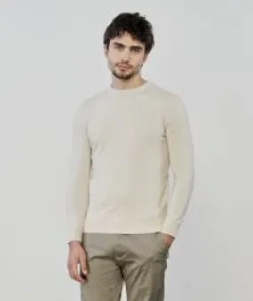 Maglie beige in cotone da uomo