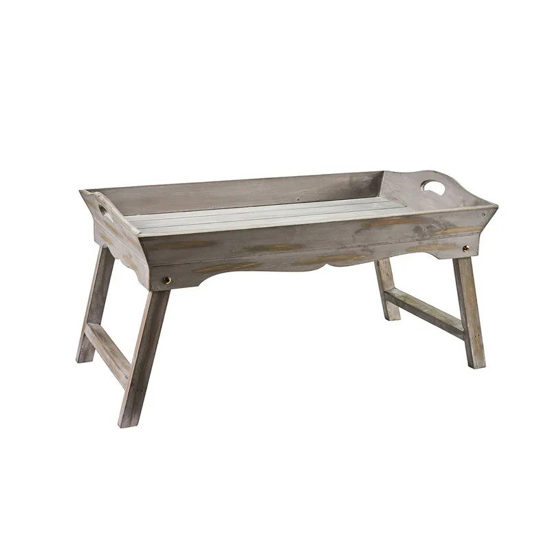 Novità Home Daily use - vassoio letto rettangolare gambe pieghevoli grigio