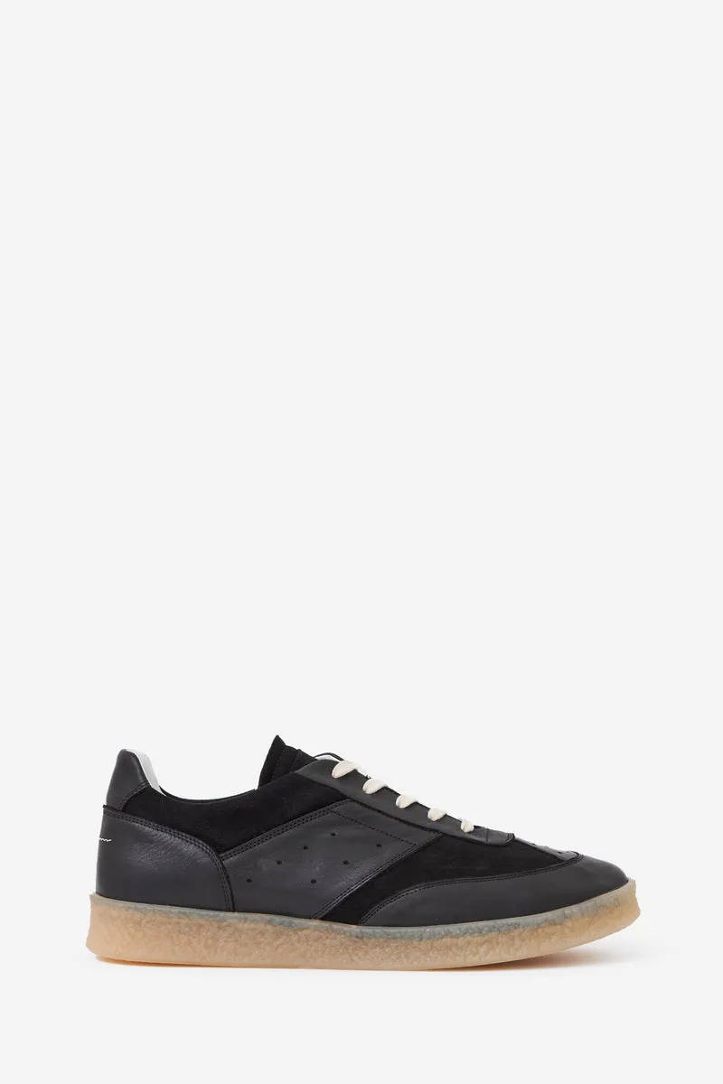 Sneakers in pelle nera