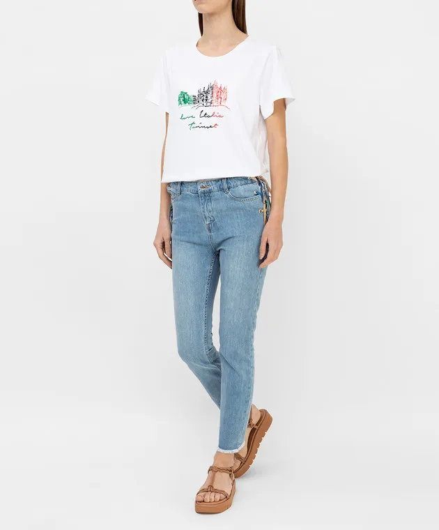 Twinset Actitude Cravatta jeans corti 211MT2590