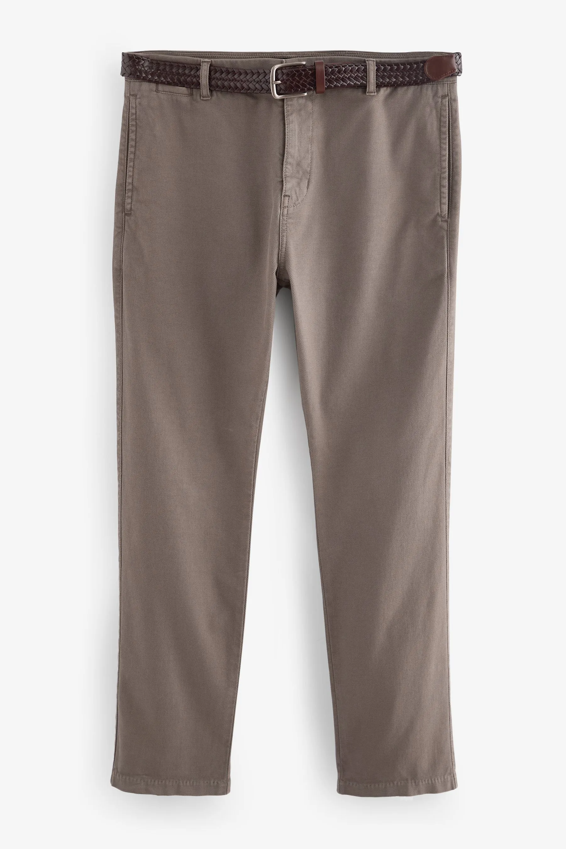 Vestibilità attillata / Slim - Con cintura Pantaloni testurizzata